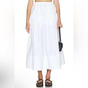 L’Academie by Marianna Arman Midi Skirt White cotton prairie summer Revolve S